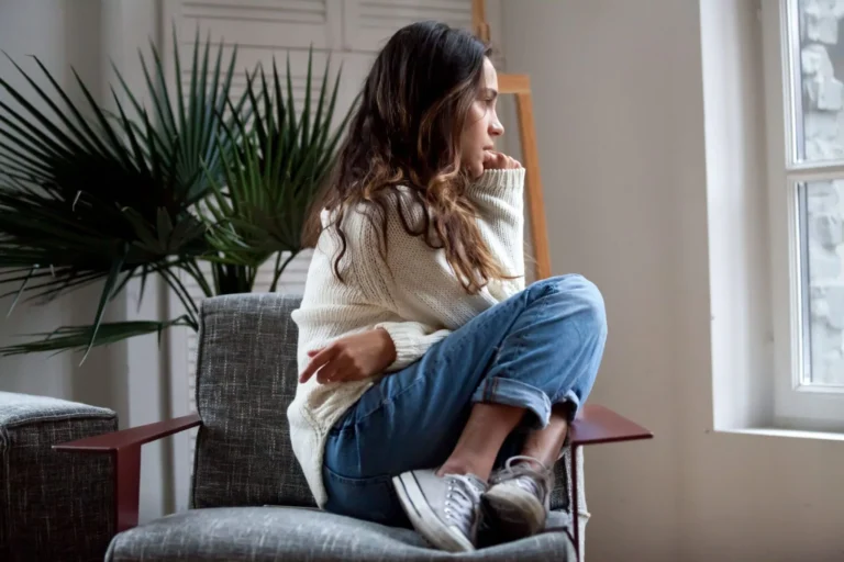 A woman with schizophrenia
