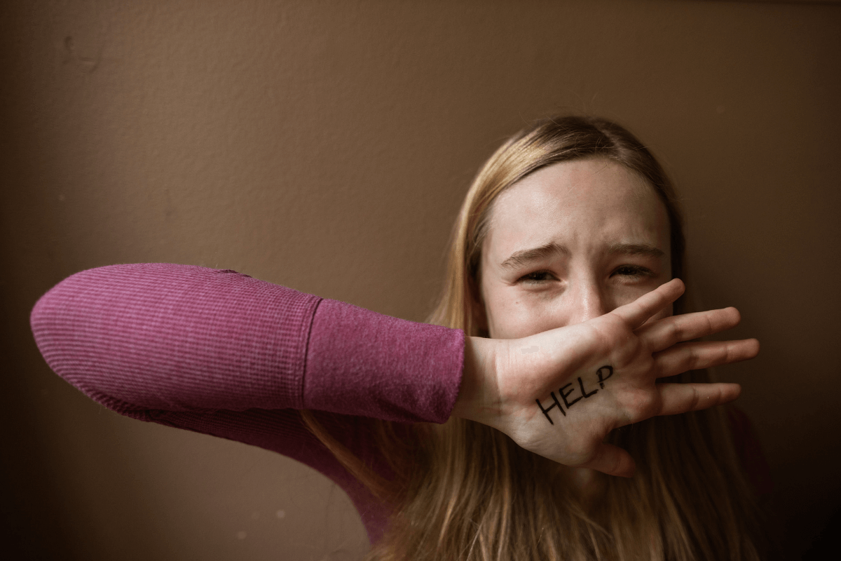 depressed woman